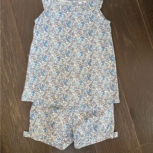 Floral Blue girls outfit set